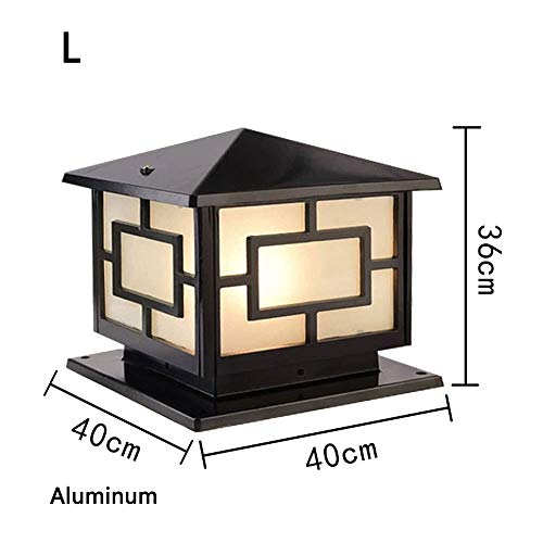 Faro de columna LED anticorrosión de aluminio fundido con protección IP65 e iluminación E27 7