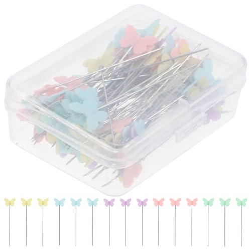 CORHAD 100Pcs Straight Head Pins for Sewing Creative Decorative Needles for Handicrafts Quilting Wedding and Craft Projects Durable Wire