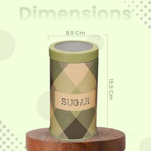 Image of Brit Collection Airtight Containers| Set of 3-850ML| Olive Green| Metal Kitchen Storage Jars for Tea Coffee Sugar| Vacuum Sealed, Moisture Proof, Food Grade Canisters for Freshness