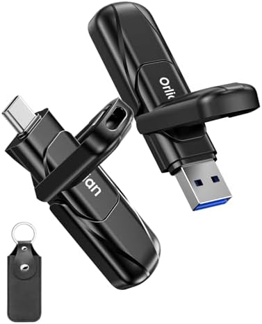 Orlian 128GB USB C Flash Drive USB 3.2 Gen 1 SSD Thumb Drive 450M...