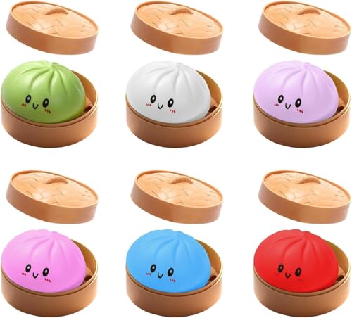 1pc Glitter Dumpling, Glitter Dumpling Squishy Box, Dumplings Squishy, Anxiety Relief Fidget, Soft Squeeze Decompression Dough（Random）