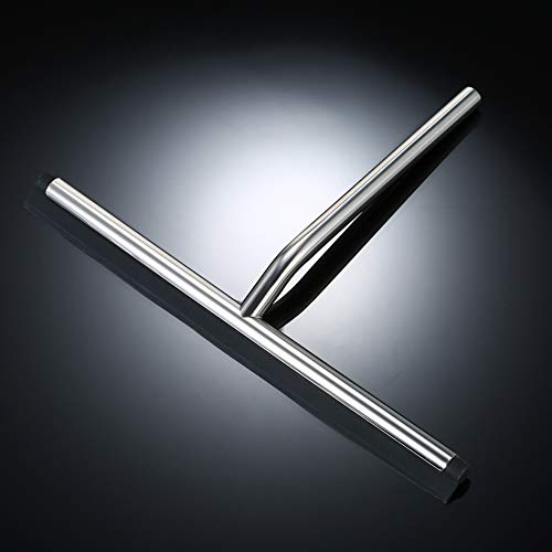 Homdsim Shower Squeegee Wall Hanging Stainless Steel Squeegee Rubber Squeegee Glass Wiper With Hook #TOP7