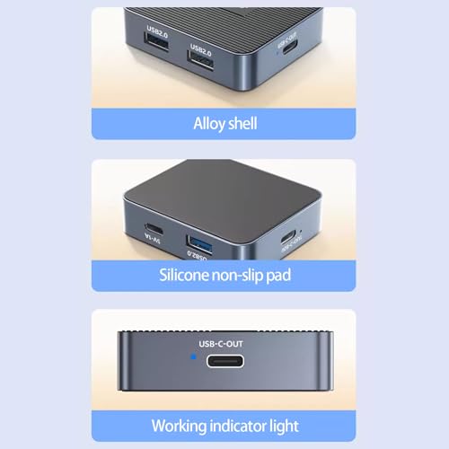 Adaptador USB C a Aluminio con color de 10 bits y DSC para procesador 4K 120Hz 7