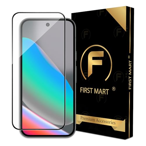 Image of FIRST MART Military-Grade Gorilla Tempered Glass Screen Protector Compatible For Google Pixel 10 (6.3 Inch) With Easy Installation Kit| Edge To Edge Coverage |Black
