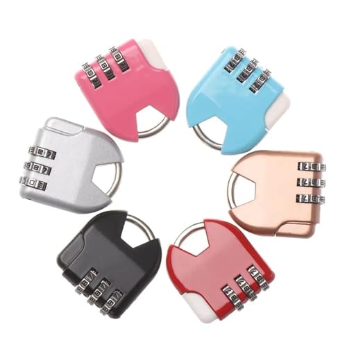 Cadenas à code 3 chiffres pour valise et casier - Mini verrou de sécurité argenté - 2