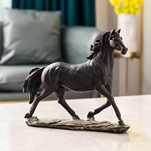 Statue de cheval moderne blanche de 24,5 cm pour salon raffiné