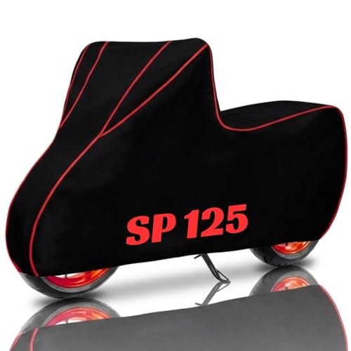 Image of SafeCovers Bike /Scooty Body Cover for SP 125 Cover for Rain & Dust | Water Resistant, Dustproof, UV Protection, Scratchproof | Heavy Duty Outdoor Motorcycle Cover with Elastic & Windproof Design