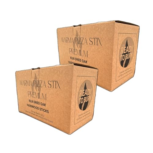 Warma Oak Pizza Stix Oven Wood Logs 9kg - Kiln Dried Oak Hardwood Kindling Sticks - For Ooni Uuni Nero Dellonda Portable Small Mini Pizza Ovens Garden Outdoor Fire Pits & Stoves - 2 x 4.5kg Boxes
