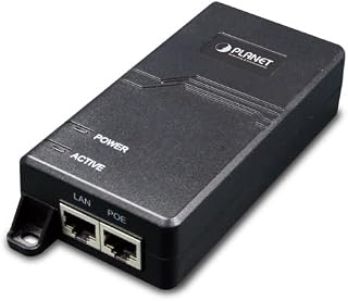 Planet poe-163 - Switch de gigabit de Alta PoE Injector, Color Negro