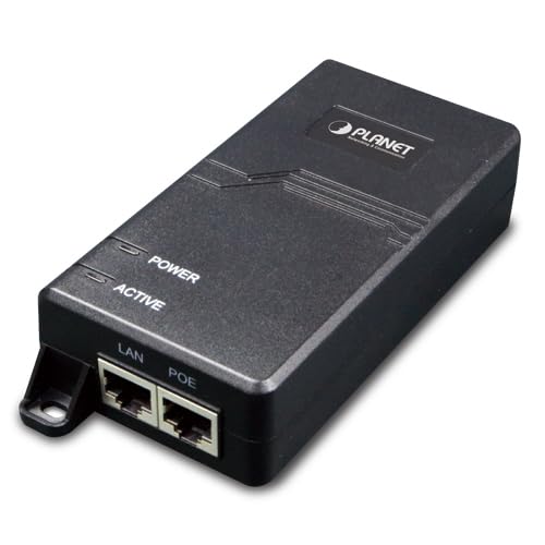 PLANET POE-163 commutateur réseau Gigabit Ethernet (10/100/1000) Connexion Ethernet, supportant l'alimentation Via ce Port (PoE) Noir