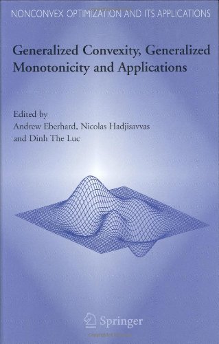 Generalized Convexity, Generalized Monotonicity and Applications: Proceedings of the 7th International Symposium on Generalized Convexity and Generalized ... Optimization and Its Applications Book 77)