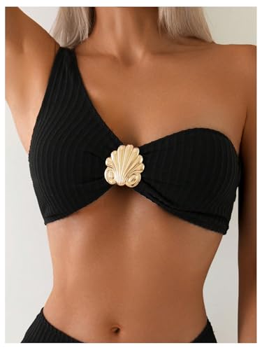 GORGLITTER Women's Strapless Thong Bikini Sets Summer Bow High Waisted String Swimsuits Bathing Suit 2 Piece Swim Wear3