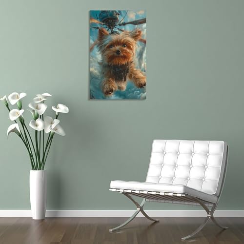 Décoration murale Terrier du Yorkshire pour salon et séjour