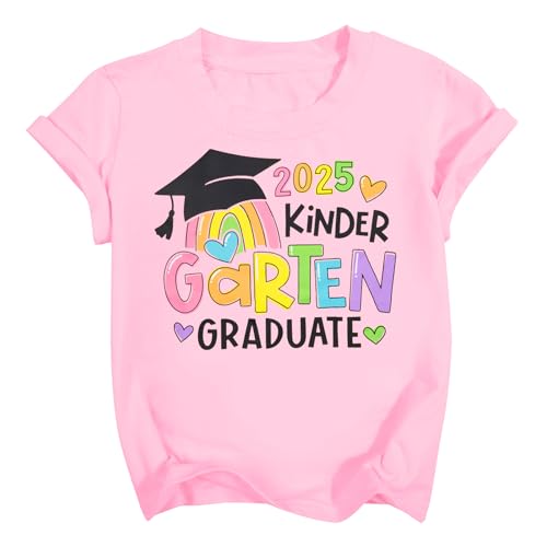 Kindergarten Graduation Shirt for Girl: Last Day of School Shirt Kids 2025 Preschool Graduation Gift Tee Top