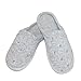 isotoner Women's Terry Slip On Clog Slipper with Memory Foam for Indoor/Outdoor Comfort, Pink Scalloped, 7.5-8
