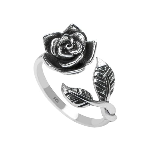 Rose Blossom Ring, 925 Sterling Silver, Romantic Rose Flower For Women And Gilrs, Adjustable Rose Flower Ring Us Size 8, Engagement Ring, Handmade Rosebud Ring, Promise Jewelry, Valentine's Day Gifts #TOP15