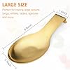 VanlonPro Stainless Steel Spoon Rest, Spatula Ladle Holder, Stainless Steel Utensil Spoon Rest Holder, Brushed Finish, Dishwasher Safe 9.8 x 3.7 Inch (Gold 1PC) #2