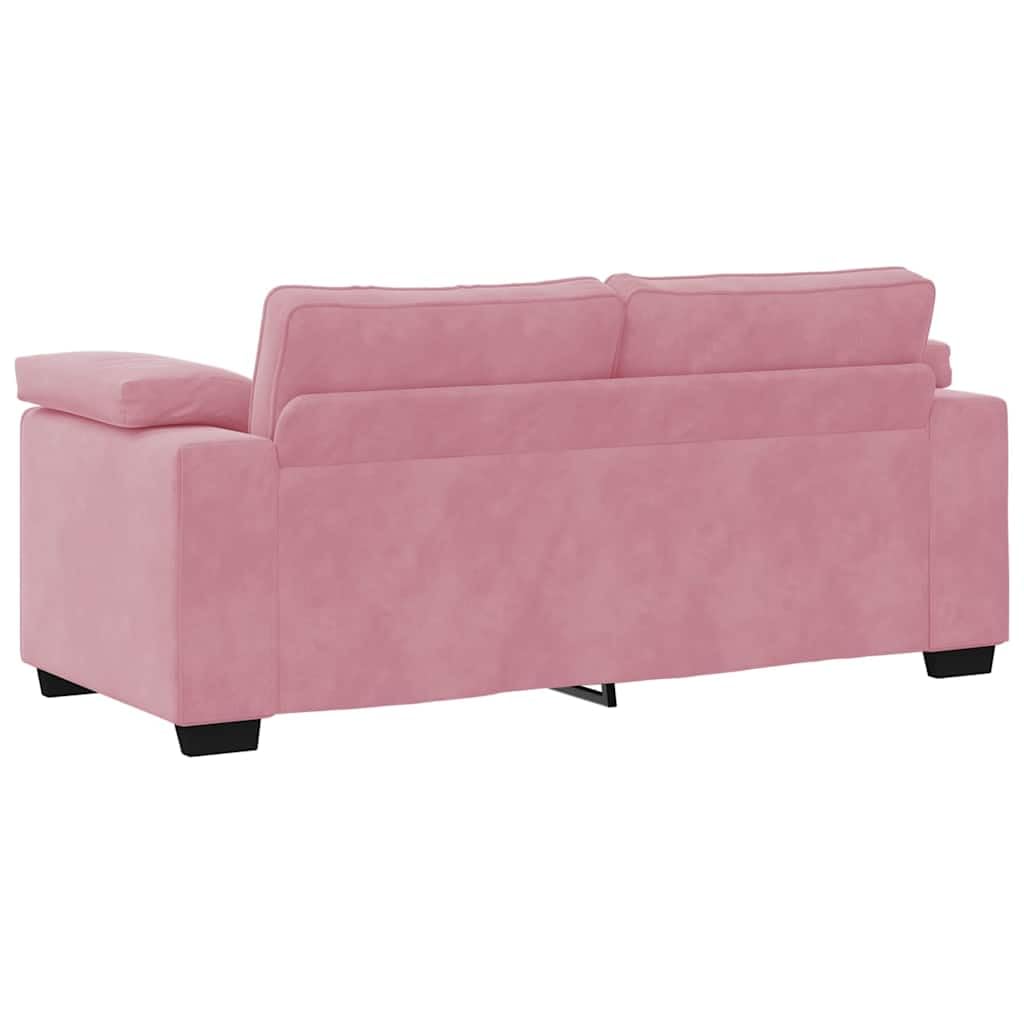 Sofa dwuosobowa, różowa, aksamitna, 180 x 77 x 82 cm, z wyściółką z pianki, poduszka boczna, stabilna rama, wszechstronna do salonu, pokoju gościnnego, funkcja relaksu i oszczędność miejsca