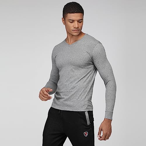 Image of sporto Men's Fast Dry Micro Fiber Solid Regular T-Shirt Half Sleeve|Charcoal