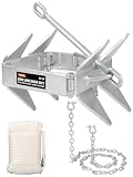 OULEME 25 LB Box Anchor Kit with 100 FT Nylon Rope & Anchor Chain, Boat Anchor Kit for Boats Up to 40 FT, Ideal for Offshore & Sport Boats, Pontoon, Fishing, Bass Boats and Cabin Cruisers