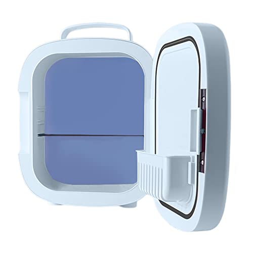 Mini Frigorífico Iluminado LED, 6L Geladeira para Cuidados com a Pele com Porta de Espelho Geladeira