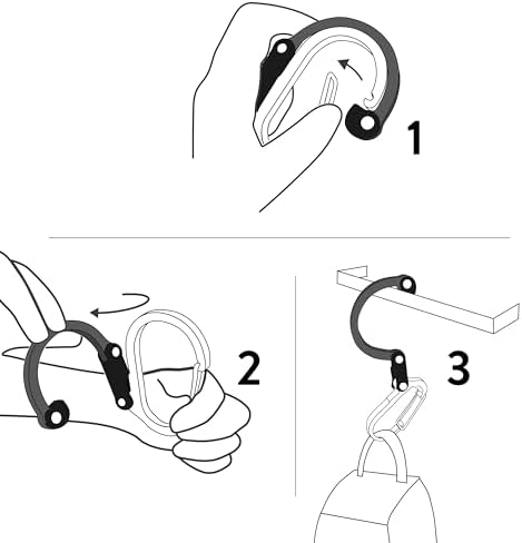 GEAR AID HEROCLIP Carabiner Clip and Hook (Small) for Purse, Stroller, and Backpack, Nav Green, 2 Pack - 2