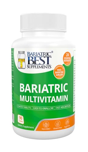 Bariatric Best Multivitamin Tablets – for Post-Bariatric Surgery, Gastric Bypass & Sleeve – Easily Dissolvable Formula for Fast & Effective Absorption - Made in The USA - 90 Tablets per Bottle
