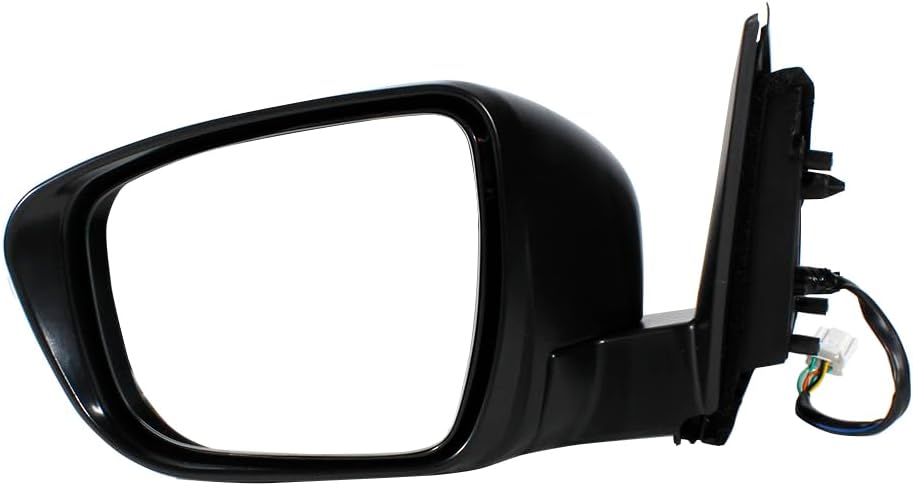 9 Pins Reversing | Rearview Mirror Assembly Replacement For Nissan Rogue Sport 2016 2017 2018 2019 2020 Power Fold | Turn Light | Paintable | White Primer (Left Side)