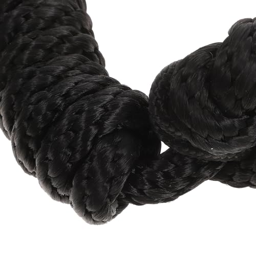 Cabestro para caballos ligero de poliéster negro para manejo seguro 8