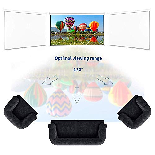 Clgzs Manual Pull Down Projector Screen 120 Inch 4:3 Widescreen Retractable Auto-Locking Portable Projection Screen #TOP3
