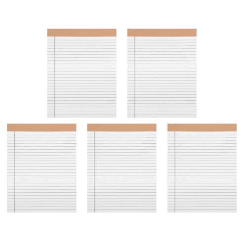Cuaderno de notas legales con soporte resistente y papel blanco rayado para escribir bien