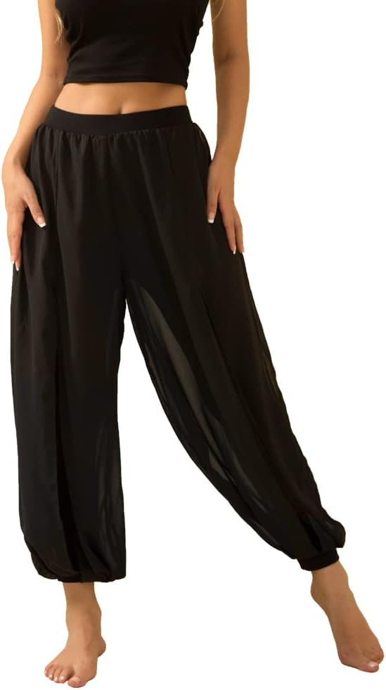 ROYAL SMEELA Women’s Harem Yoga Pants High Waist Side Slit