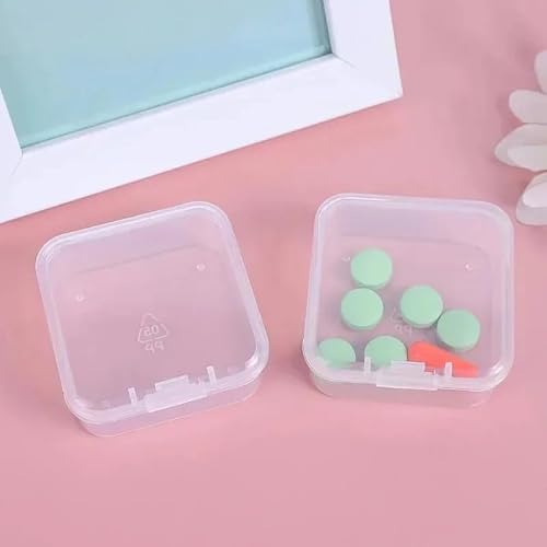 Cherrynight XLJP Mini boîte de Rangement carrée Transparente en Plastique, 6/36 pièces, for Boucles d'oreilles, Bijoux, Emballage, Petite boîte carrée, Organisateur de Bijoux(L) – vue 5