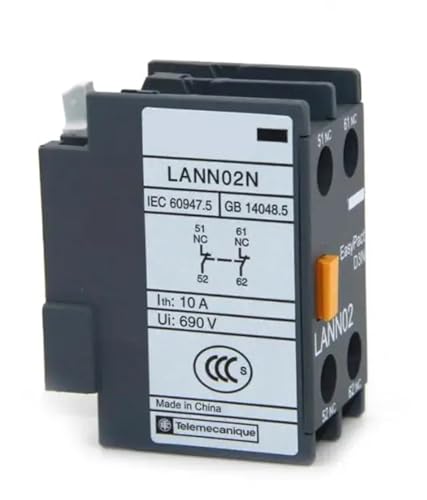 Contact auxiliaire instantané 2NC LANN02N bloc 1 pièce pour inverseur et contacteur