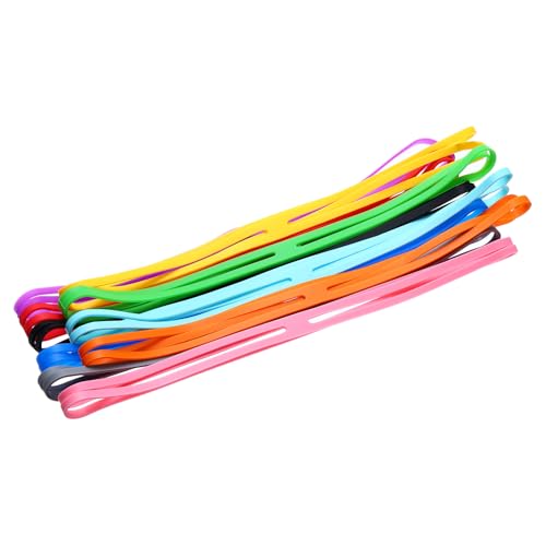 QUARKZMAN 10 Pcs Bande En Caoutchouc De Silicone, 19 Pouces Bandes De Silicone Bande Élastique Assorties Taille Grande Et Résistante Pour Cuisson Sous...