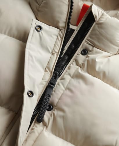 Superdry Para Mujer. W5012004A Chaqueta Hooded 5 Baffle Sports Puffer Beige (Xs), Casual, PoliéSter - 7