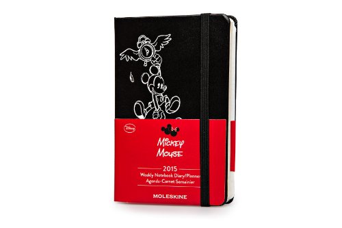 Moleskine 2015 Mickey Mouse Limited Edition Weekly Planner, 12 Month, Pocket, Black, Hard Cover (3.5 x 5.5)