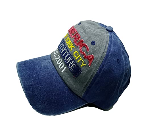 Image of Adjustable Soft Cotton Denim Cap for Men Women Baseball Vintage Washed Distressed Hats Adjustable Stylish Cap Regular Fitted