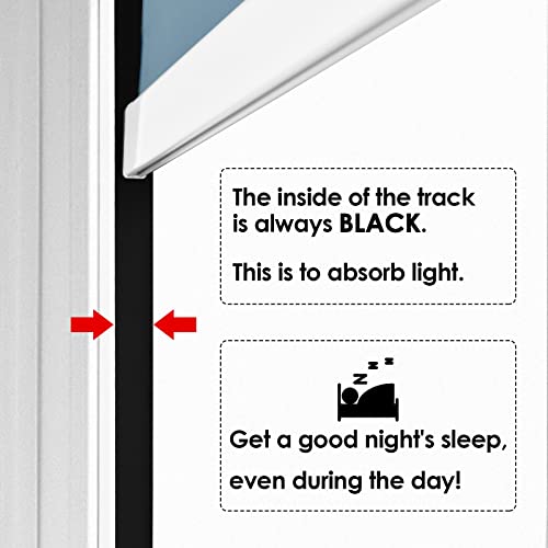 Moonice 100% Blackout Strips Light Blockers For Window Shades And Blinds - Block Light Along The Sides Of Blackout Blinds Great For Bedroom Nursery, Light Blocking Strips (White, 58.5", 2Pcs) #TOP2