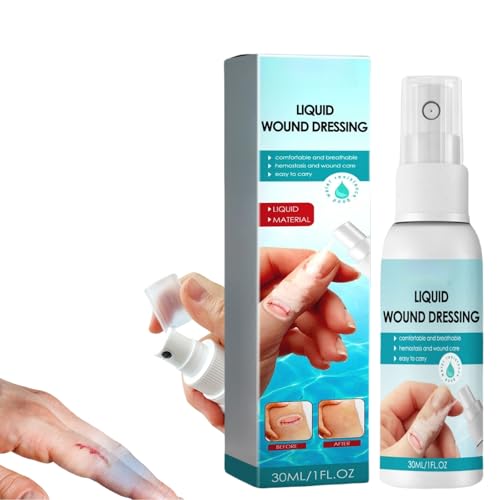 Skin Liquid Plaster Spray,Waterproof Breathable Plaster Spray,Dressing for Protection Film,Liquid Skin Bandage,Skin Glue for Wounds,Waterproof Protection,Mild and Breathable,Liquid Spray Design