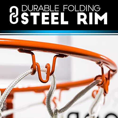 Franklin Sports Wall Mounted Basketball Hoop – Fully Adjustable – Shatter Resistant – Accessories Included, Black/White #TOP1