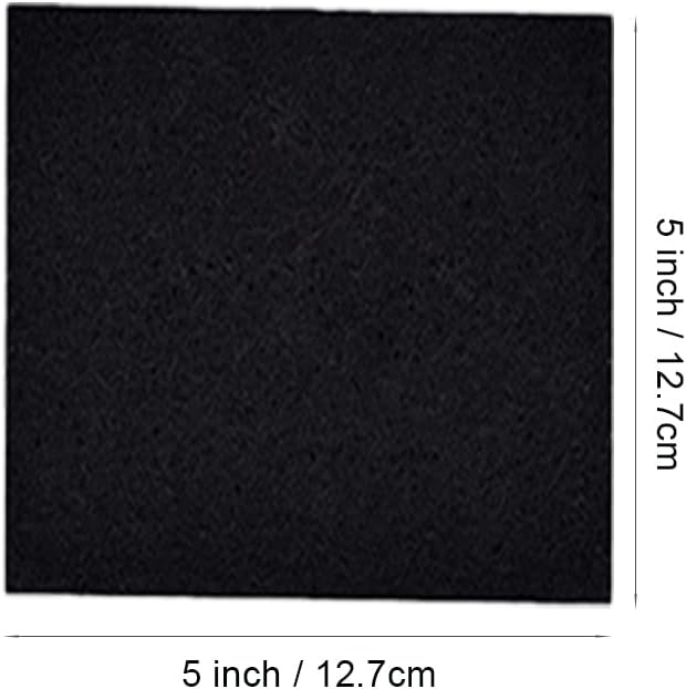8 Pack Square Compost Bin Filters 5 Inches Activated Charcoal for Indoor Kitchen Compost Bucket Spare Activated Carbon Filter Sheets Countertop and Recycle Bin