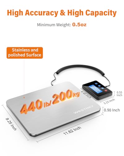 shipping scale 05oz-440lb high accuracy postal digital weight luggage scale for packages warehouse home small business pet food mail