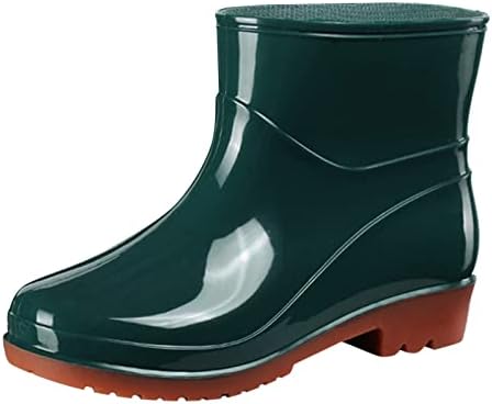 Ballerina shoes women's short rain boots for women waterproof rain boots  slip on garden boots women's rubber outdoor work with comfort women's shoes  ...