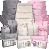 Shappy 24 Set Packing Cubes Luggage Organizer Bags Travel Suitcases Organizers Luggage Cubes with To