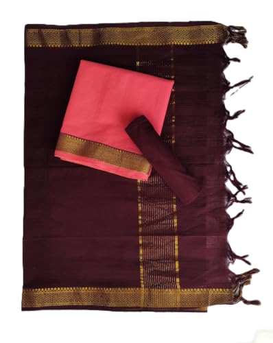 Image of SANJ Mangalagiri Cotton Unstitched Dress Material for Womens dress Unstitched Traditional salwar suit | TOP | Bottom | Duppatta