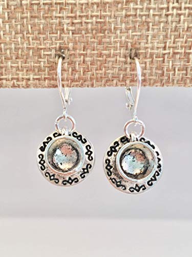 Antiqued Pewter Coffee or Tea Cup Earrings