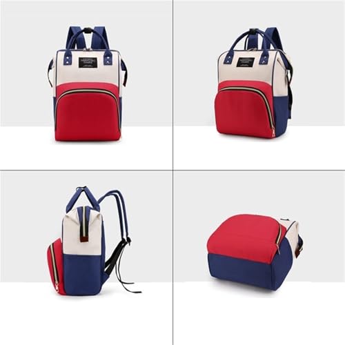 Sac à dos à langer grande capacité bleu clair avec rangement bébé