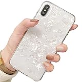 Bakicey Custodia per iPhone Xr Cover Morbida Silicone Moda Bling Cover Bumper antigraffio Resistente agli urti Ultra Sottile Case Cover Cover per Apple iPhone Xr Weißer Kristall Taglia unica