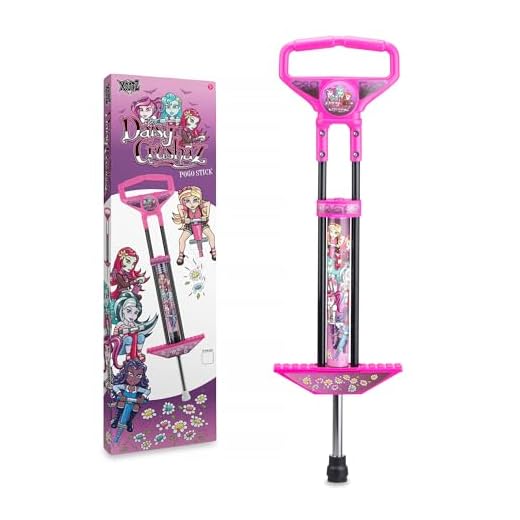 Xootz Pogo Stick Jumper Stick For Kids Girls and Boys, Daisy Crushaz Design Pink
